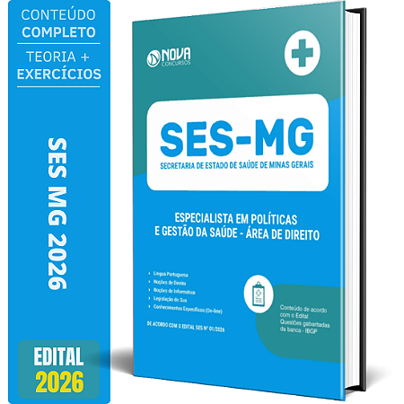 Apostila SES MG 2026 - Especialista em Políticas e Gestão da Saúde (EPGS) - Área do Direito
