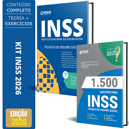 Kit Apostila INSS 2026 - Técnico do Seguro Social + Testes