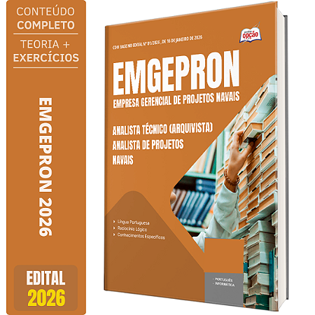 Apostila EMGEPRON 2026 - Analista de Projetos Navais - Analista Técnico (Arquivista)