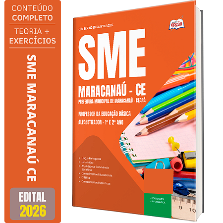 Apostila Maracanaú CE 2026 - Professor da Educação Básica - Alfabetizador – 1° e 2° Ano
