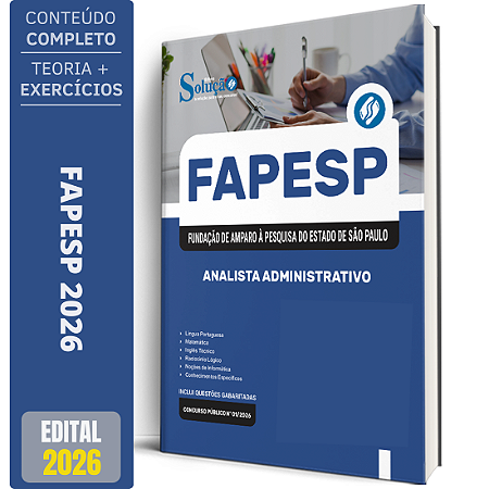 Apostila FAPESP 2026 - Analista Administrativo