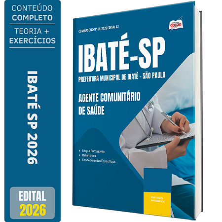 Apostila Prefeitura Ibaté SP 2026 - Agente Comunitário de Saúde