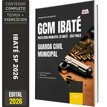 Apostila Prefeitura de Ibaté SP 2026 - Guarda Civil Municipal
