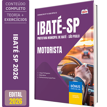 Apostila Prefeitura de Ibaté SP 2026 - Motorista