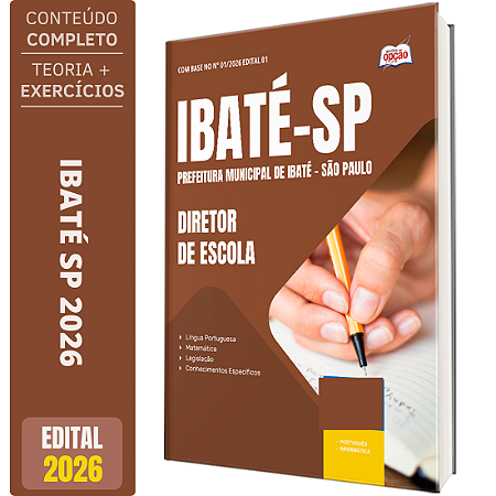 Apostila Prefeitura de Ibaté SP 2026 - Diretor de Escola