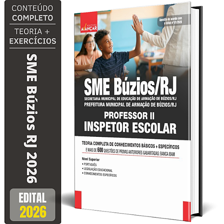 Apostila Sme Búzios 2026 - Professor 2 - Inspetor Escolar