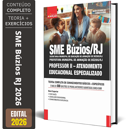 Apostila Sme Búzios 2026 - Professor 2 Atendimento Especializado
