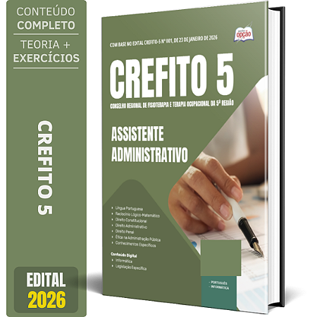 Apostila CREFITO 5ª-Região 2026 - Assistente Administrativo