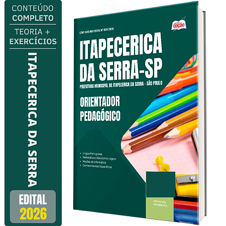 Apostila Prefeitura de Itapecerica da Serra SP 2026 - Orientador Pedagógico