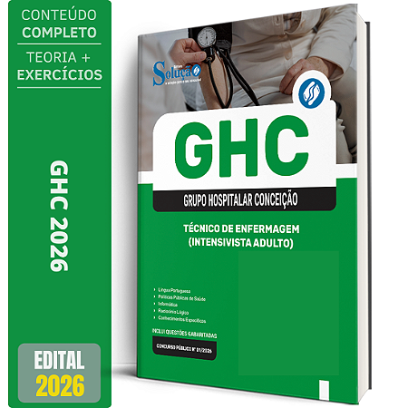Apostila GHC RS 2026 - Técnico de Enfermagem (Intensivista Adulto)