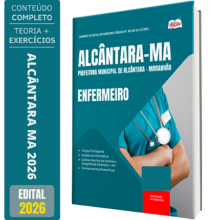 Apostila Prefeitura de Alcântara MA 2026 - Enfermeiro