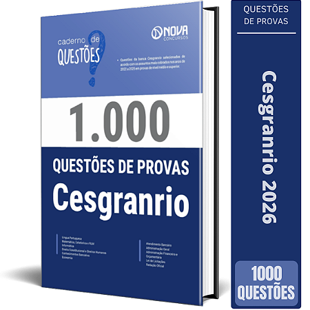 Livro 1.000 Questões Gabaritadas da CESGRANRIO 2026