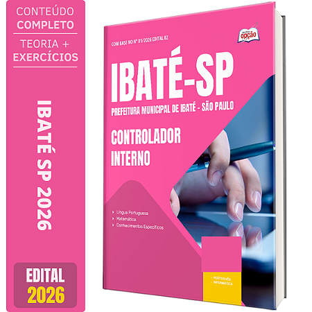 Apostila Prefeitura Ibaté SP 2026 - Controlador Interno