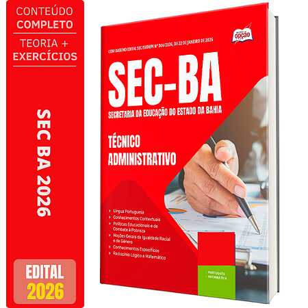 Apostila SEC BA 2026 - Técnico Administrativo em Nível Médio