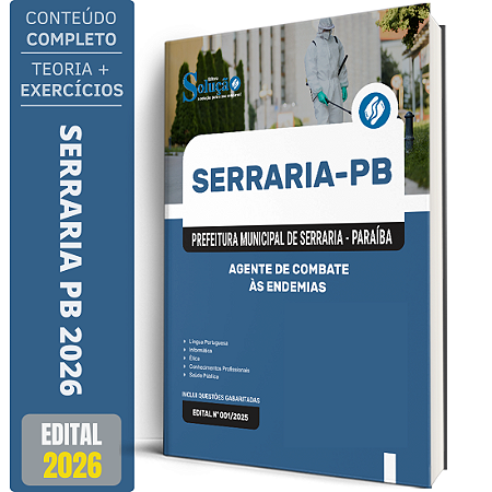 Apostila Prefeitura Serraria PB 2026 - Agente de Combate às Endemias