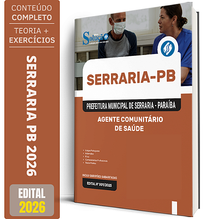 Apostila Prefeitura de Serraria PB 2026 - Agente Comunitário de Saúde