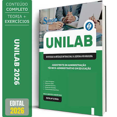 Apostila UNILAB 2026 - Assistente em Administração - Técnico-Administrativo em Educação