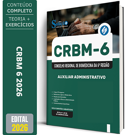 Apostila CRBM 6 2026 - Auxiliar Administrativo