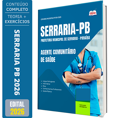 Apostila Prefeitura Serraria PB 2026 - Agente Comunitário de Saúde