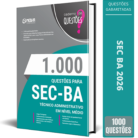 Questões Gabaritadas para SEC BA - Técnico Administrativo em Nível Médio