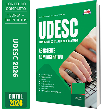 Apostila UDESC 2026 - Técnico Universitário de Suporte - Assistente Administrativo