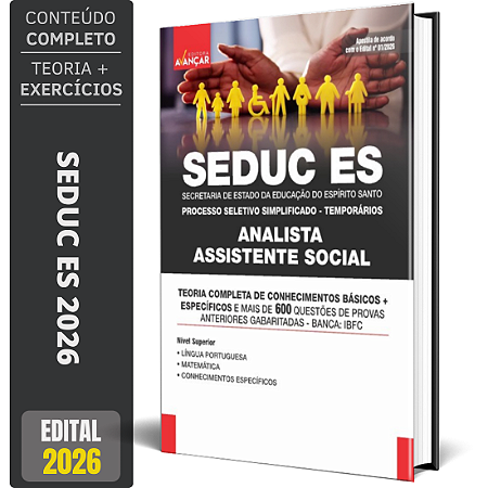 Apostila Seduc Es 2026 - Pss - Assistente Social