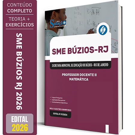 Apostila Prefeitura Armação dos Búzios RJ 2026 - Professor Docente II - Matemática