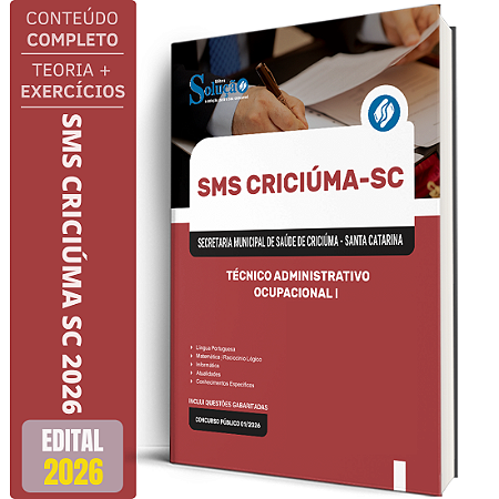 Apostila SMS Criciúma SC 2026 - Técnico Administrativo Ocupacional I