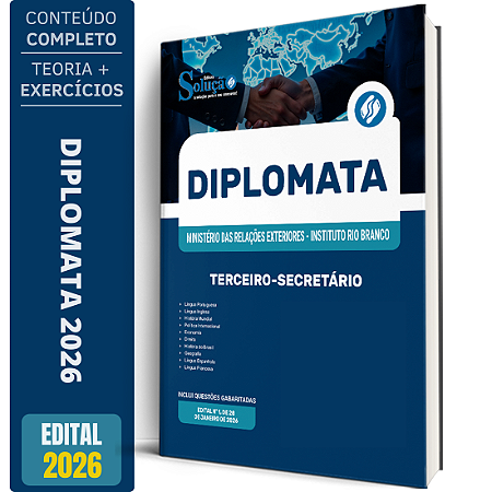Apostila Instituto Rio Branco 2026 - Diplomata - Terceiro-Secretário