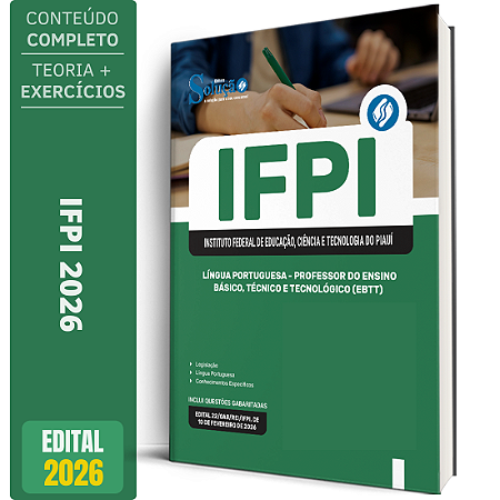 Apostila IFPI 2026 - Professor do Ensino Básico, Técnico e Tecnológico (EBTT) - Língua Portuguesa