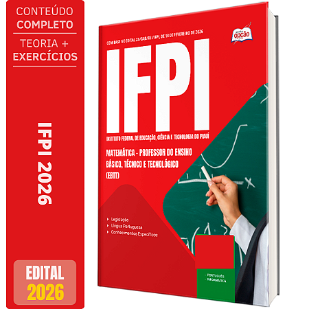 Apostila IFPI 2026 - Professor do Ensino Básico, Técnico e Tecnológico (EBTT) - Matemática