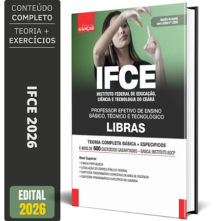 Apostila Concurso IFCE 2026 - Professor: Libras