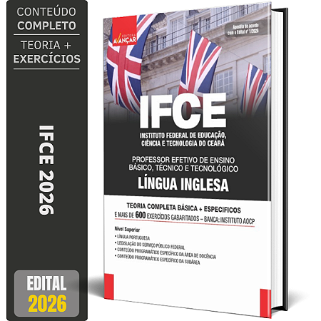 Apostila Concurso Ifce 2026 - Professor: Língua Inglesa