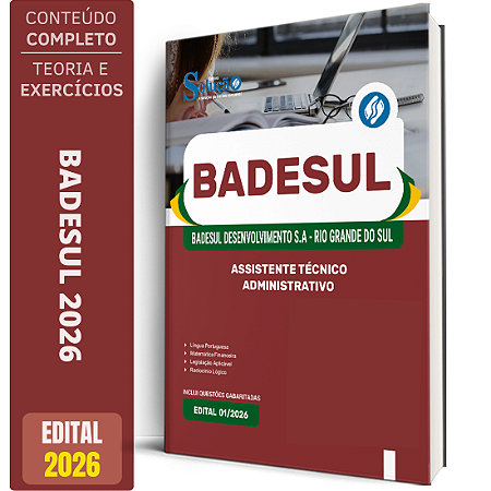 Apostila BADESUL 2026 - Assistente Técnico Administrativo