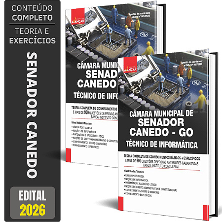 Apostila Câmara De Senador Canedo 2026 - Técnico De Informática