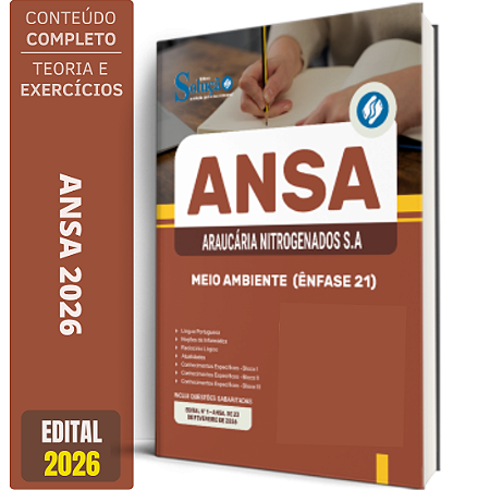 Apostila ANSA 2026 - Meio Ambiente - Ênfase 21