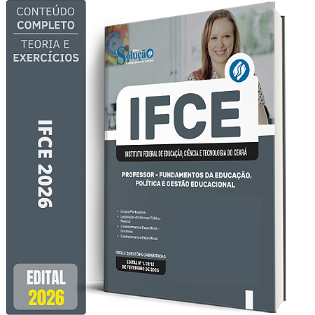 Apostila IFCE 2026 - Professor - Fundamentos da Educação, Política e Gestão Educacional