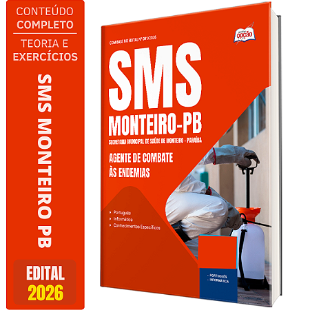 Apostila Prefeitura de Monteiro PB 2026 - Agente de Combate às Endemias
