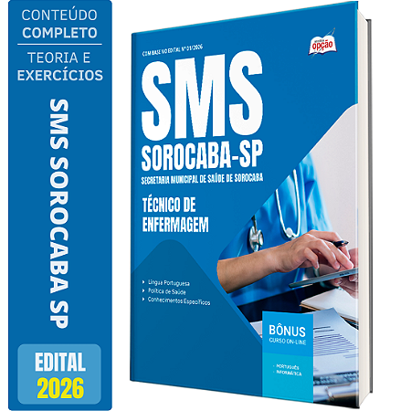 Apostila Concurso Sorocaba Sp 2026 - Técnico De Enfermagem