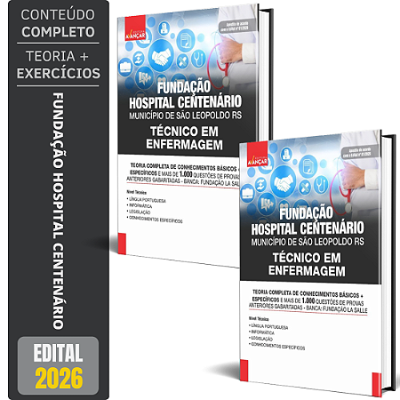Apostila Fundação Hospital Centenário 2026 - Técnico Enfermagem