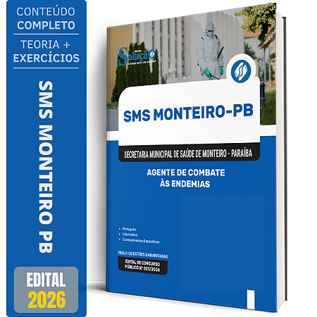 Apostila Prefeitura de Monteiro PB 2026 - Agente de Combate às Endemias (ACE)