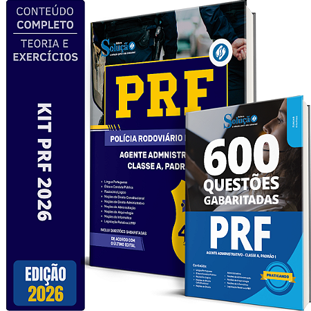KIT Apostila PRF 2026 - Agente Administrativo + 600 Questões