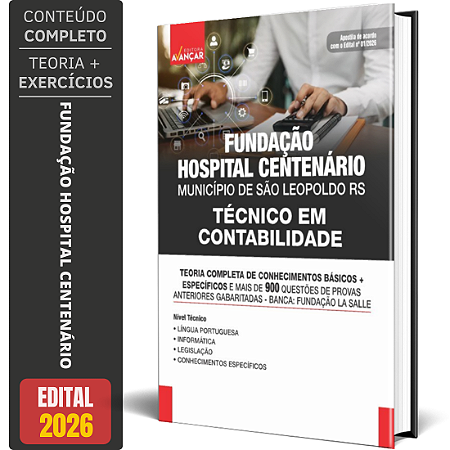 Apostila Técnico Contabilidade 2026 - Fundação Hospital Centenário