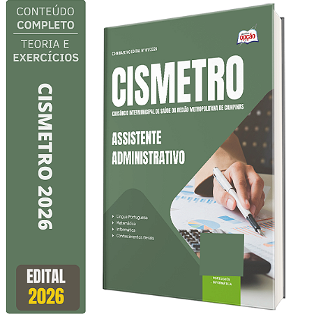 Apostila CISMETRO 2026 - Assistente Administrativo