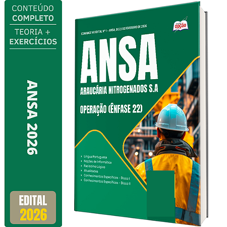 Apostila Concurso ANSA 2026 - Ênfase 22: Operação