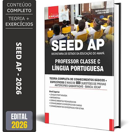 Apostila SEED AP 2026 - Professor Classe C - Língua Portuguesa