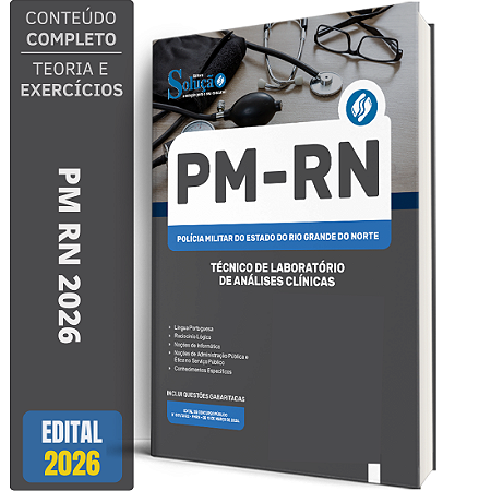 Apostila PM RN 2026 - Praças - Técnico de Laboratório de Análises Clínicas