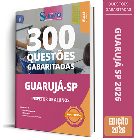 Caderno de Questões Prefeitura de Guarujá SP 2026 - Inspetor de Alunos