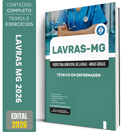 Apostila Prefeitura de Lavras MG 2026 - Técnico de Enfermagem