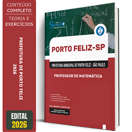 Apostila Prefeitura de Porto Feliz - SP 2026 - Professor de Matemática